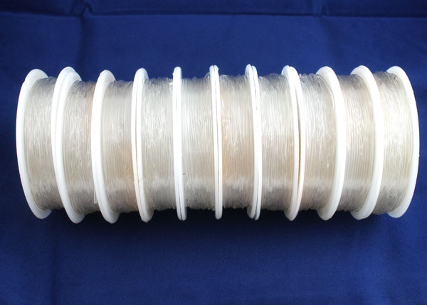 Picture of Nylon Elastic Stretch Jewelry Thread Cord Transparent 1mm, 10 Rolls (Approx 10 M/Roll)