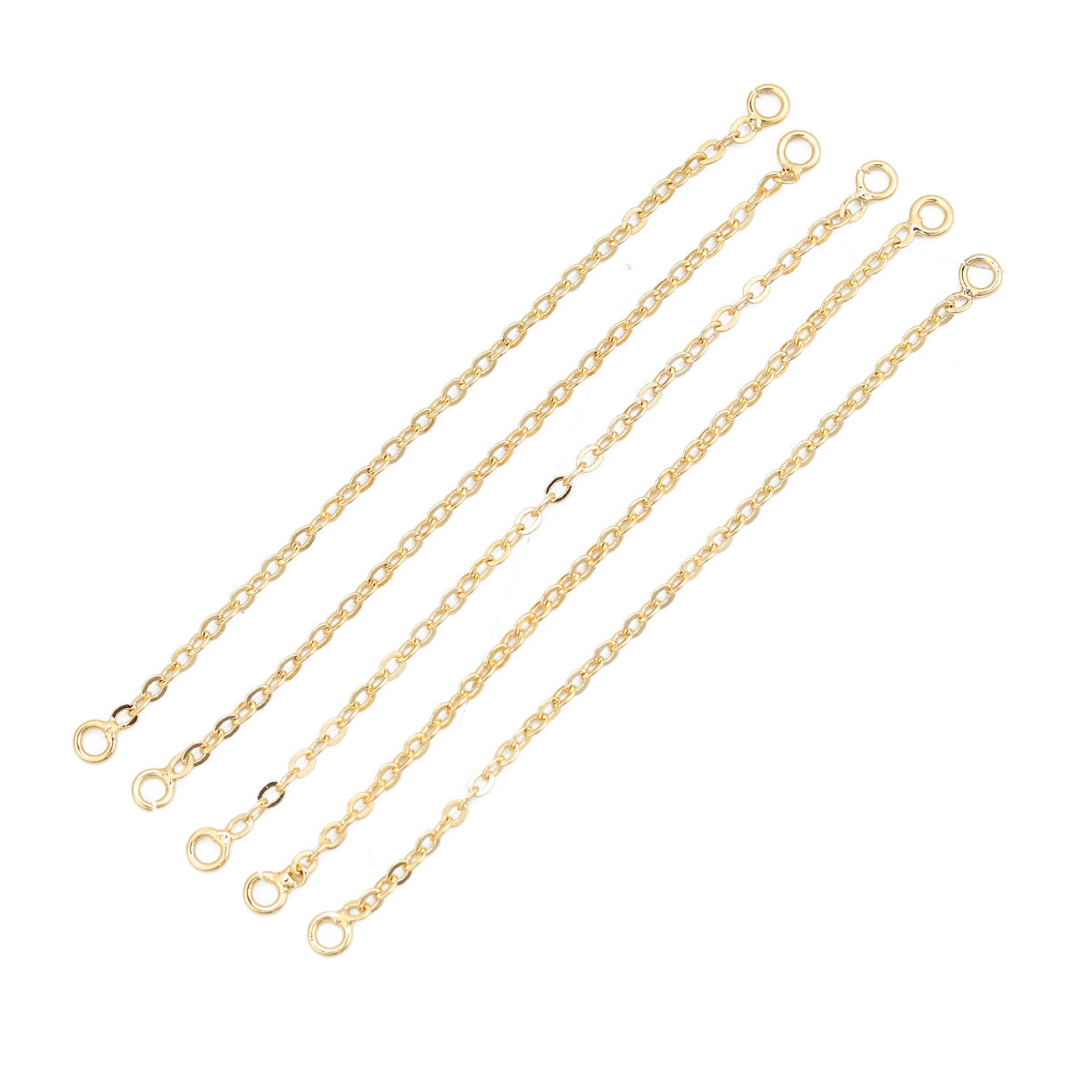 Picture of Brass Extender Chain For Jewelry Necklace Bracelet Real Gold Plated 6.5cm(2 4/8") long, 2 PCs