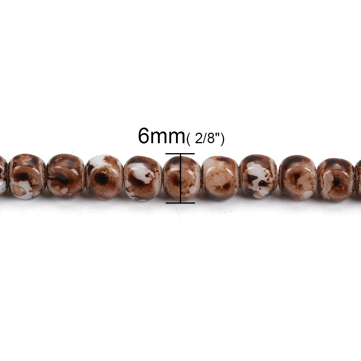Imagen de Cuentas Vidrio de Ronda , Café Facetas 6mm Diámetro, Agujero: acerca de 1.2mm, 79cm 145 unidades por 1 Sarta