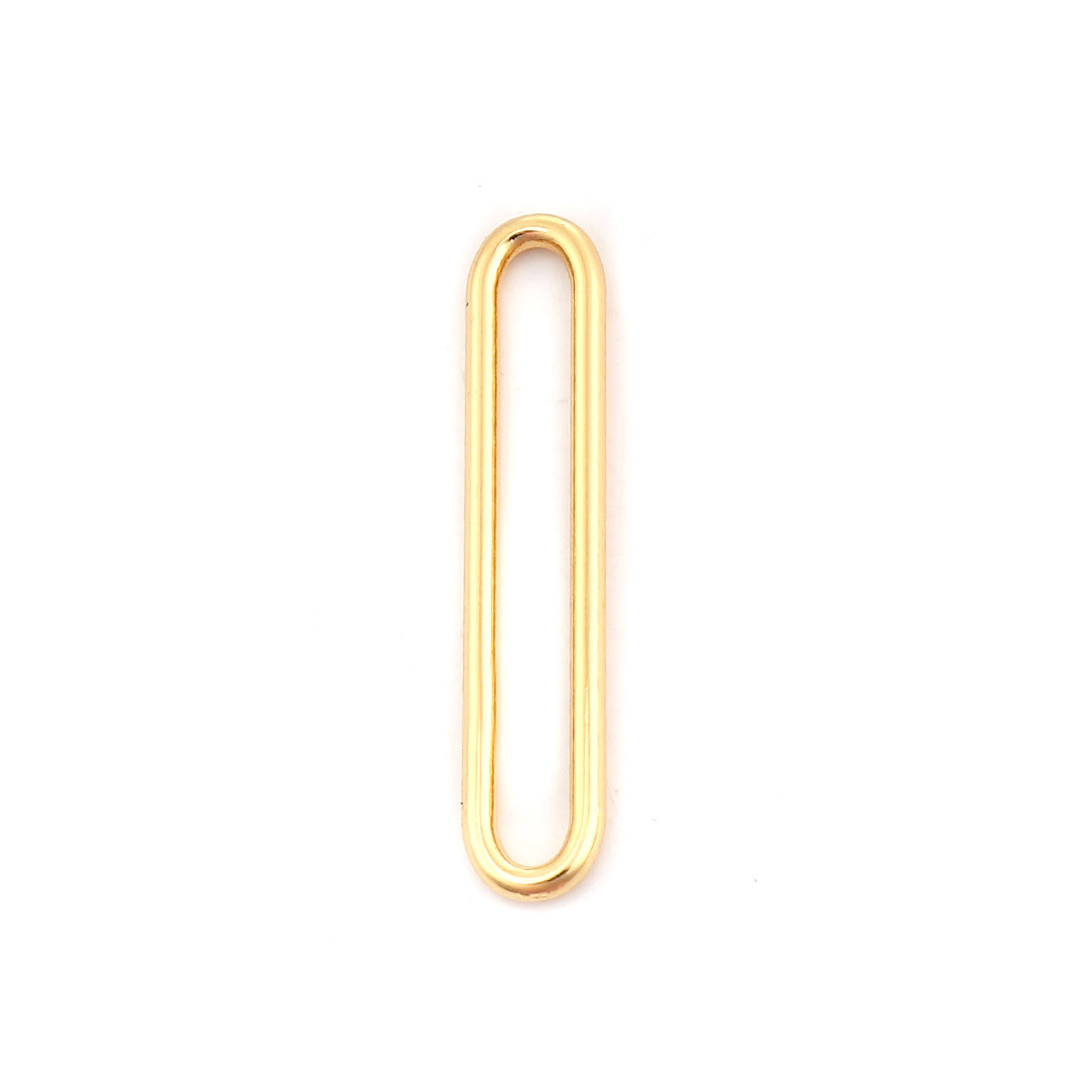 Picture of Zinc Based Alloy Connectors Oval Gold Plated Hollow 40mm x 8mm, 10 PCs