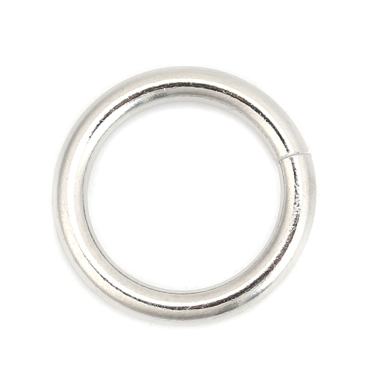 Picture of 20 PCs 18mm Dia., 2.5mm 304 Stainless Steel Open Jump Rings Findings For Jewelry Making Silver Tone Round