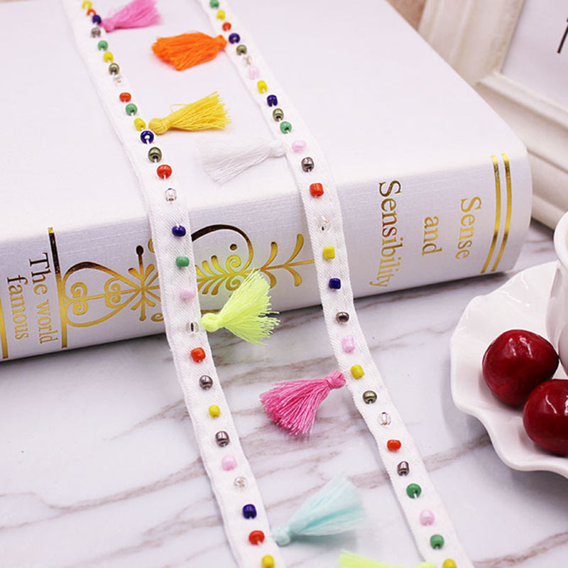 Picture of Cotton Fringe Tassel Trim Multicolor 30mm, 1 Yard