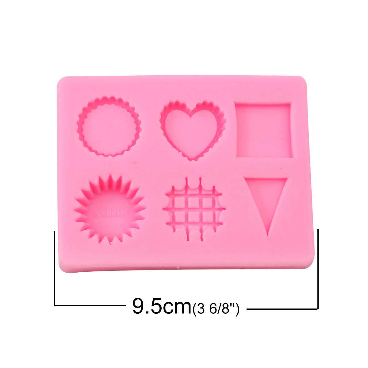 Picture of Silicone Resin Mold For Jewelry Making Rectangle Pink Mixed 95mm(3 6/8") x 72mm(2 7/8"), 1 Piece
