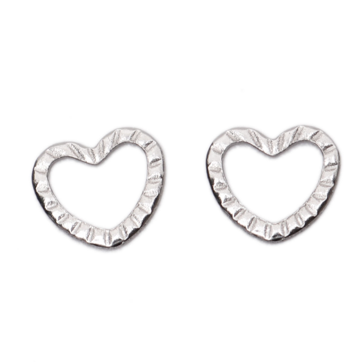 Picture of 304 Stainless Steel Chain Tail Extender Charms Heart Silver Tone 8mm x 7mm, 10 PCs