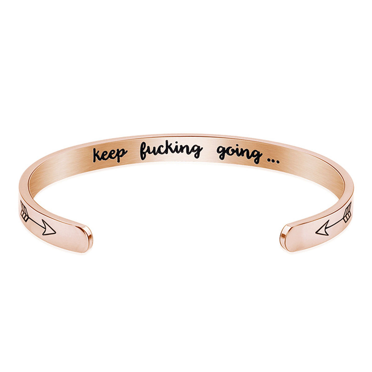 Picture of Titanium Steel Open Cuff Bangles Bracelets Round Gold Plated 15.5cm(6 1/8") long, 1 Piece