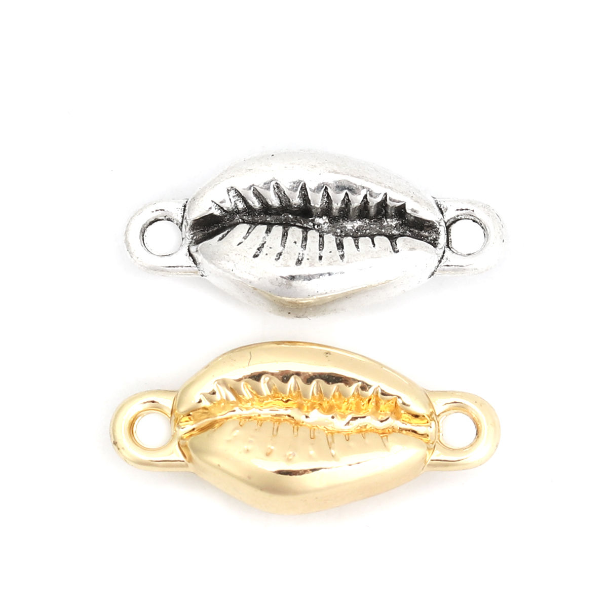 Picture of Zinc Based Alloy Ocean Jewelry Connectors Conch/ Sea Snail Gold Plated 20mm x 9mm, 10 PCs