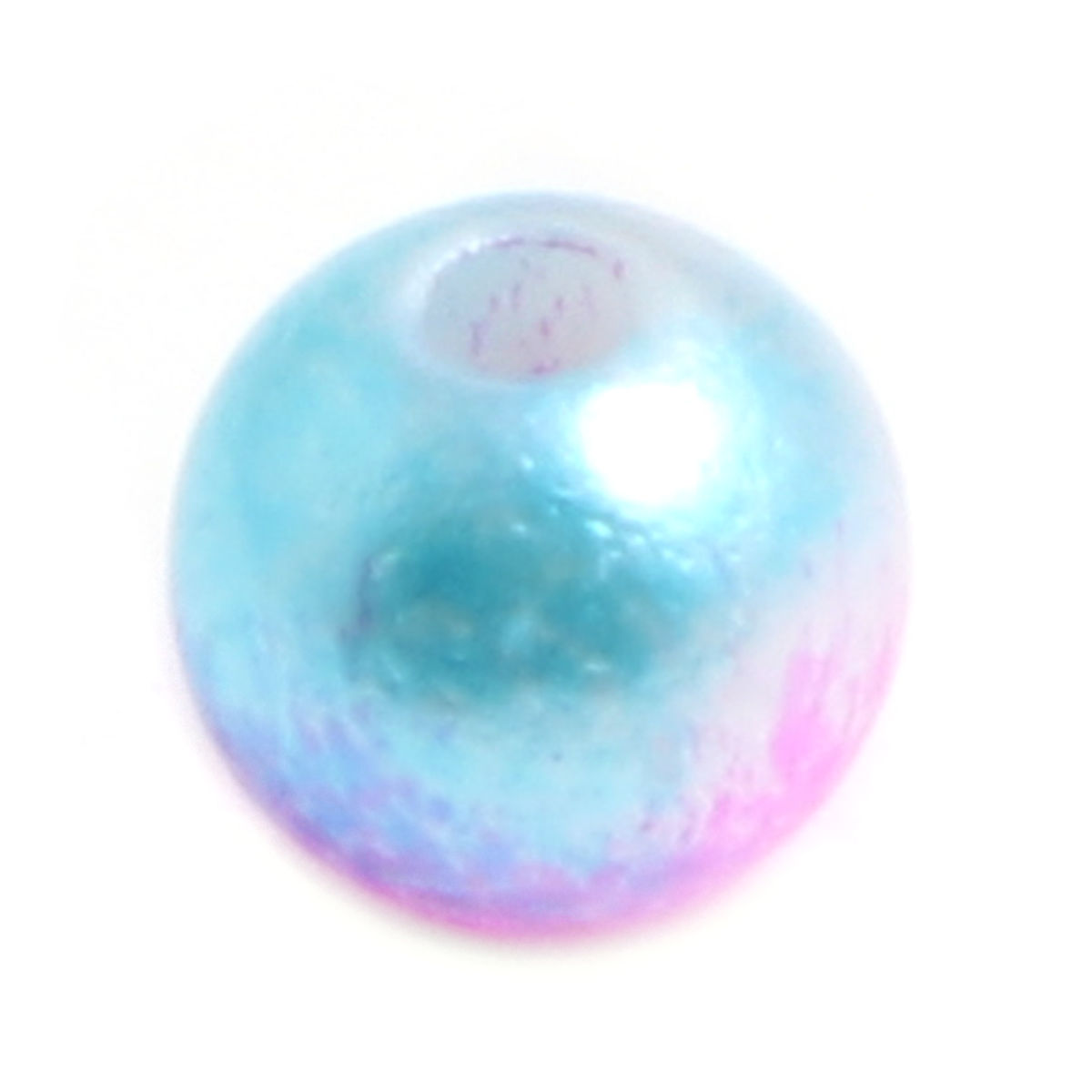 Picture of Acrylic Beads Round Multicolor About 6mm Dia., Hole: Approx 1.6mm, 1000 PCs