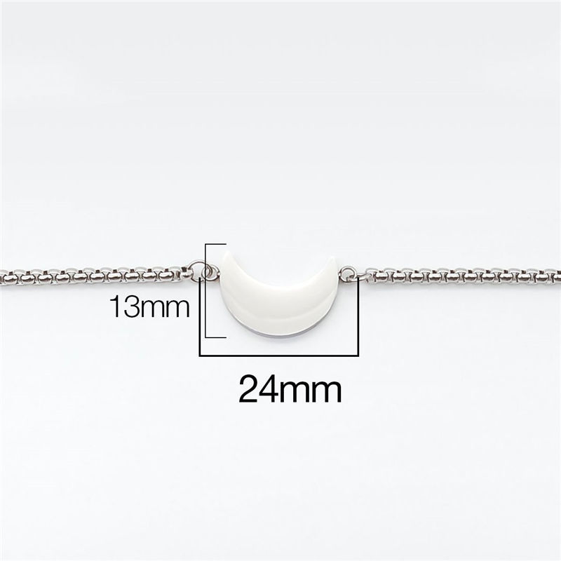 Изображение 316 Нержавеющая сталь Регулируемая Боло Слайдер / Слайд-браслет Позолоченный Луна половина 28см Длина, 1 ШТ