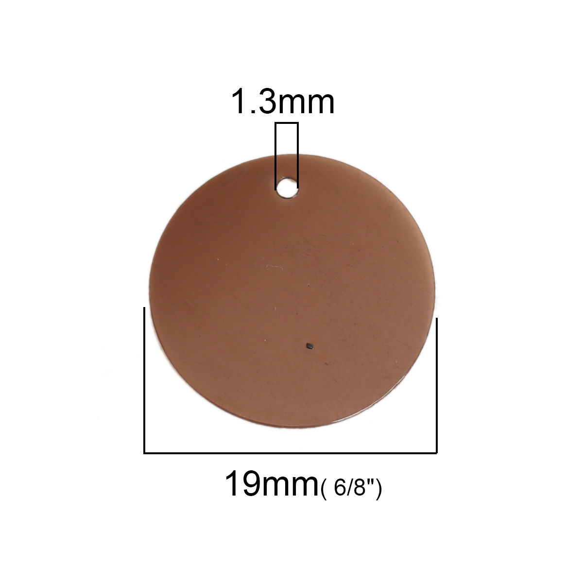 Picture of PVC Charms Round Disc At Random Mixed Transparent 19mm Dia., 50 Grams (Approx 500 PCs)