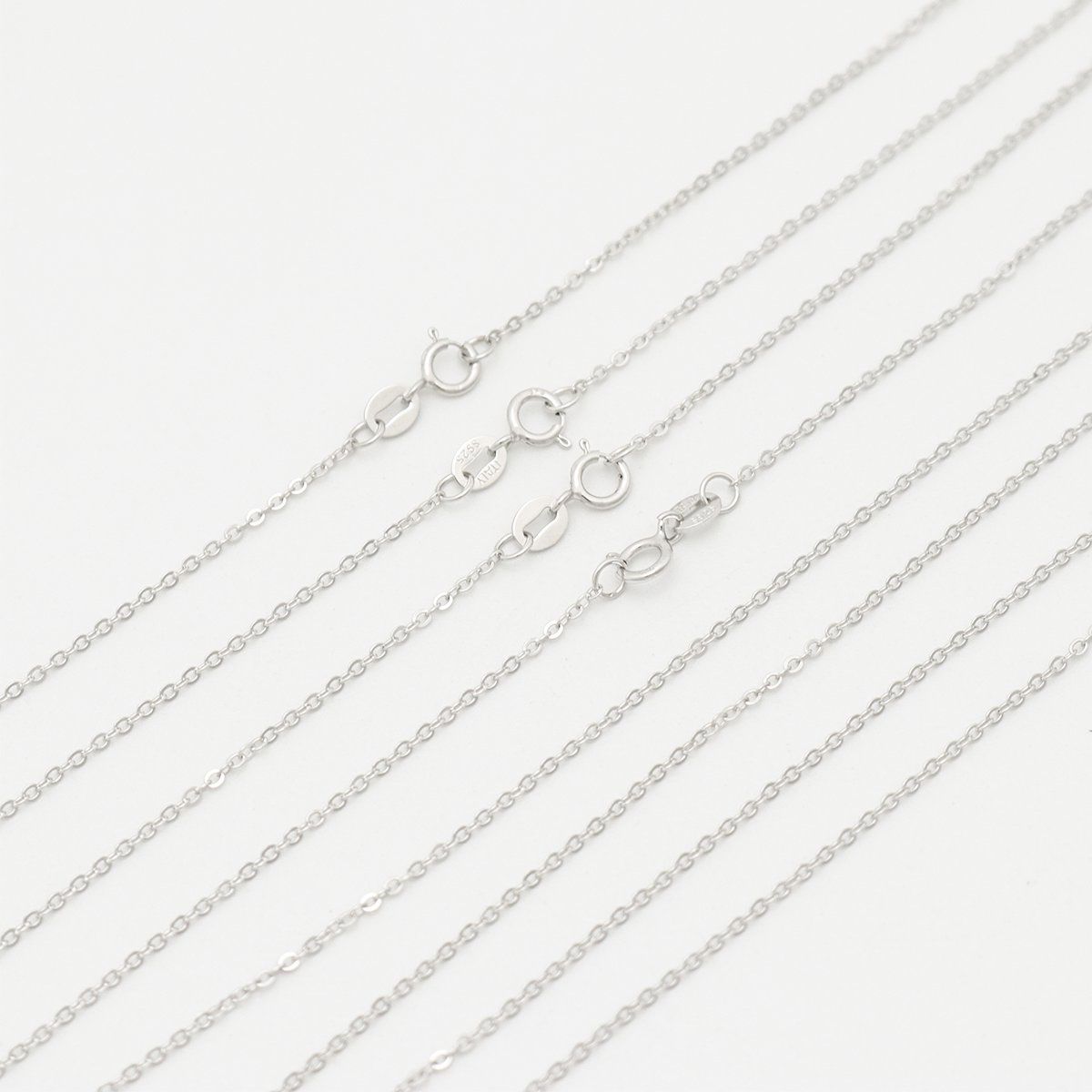 Picture of Sterling Silver Link Cable Chain Necklace Silver 45.7cm(18") long, 1 Piece