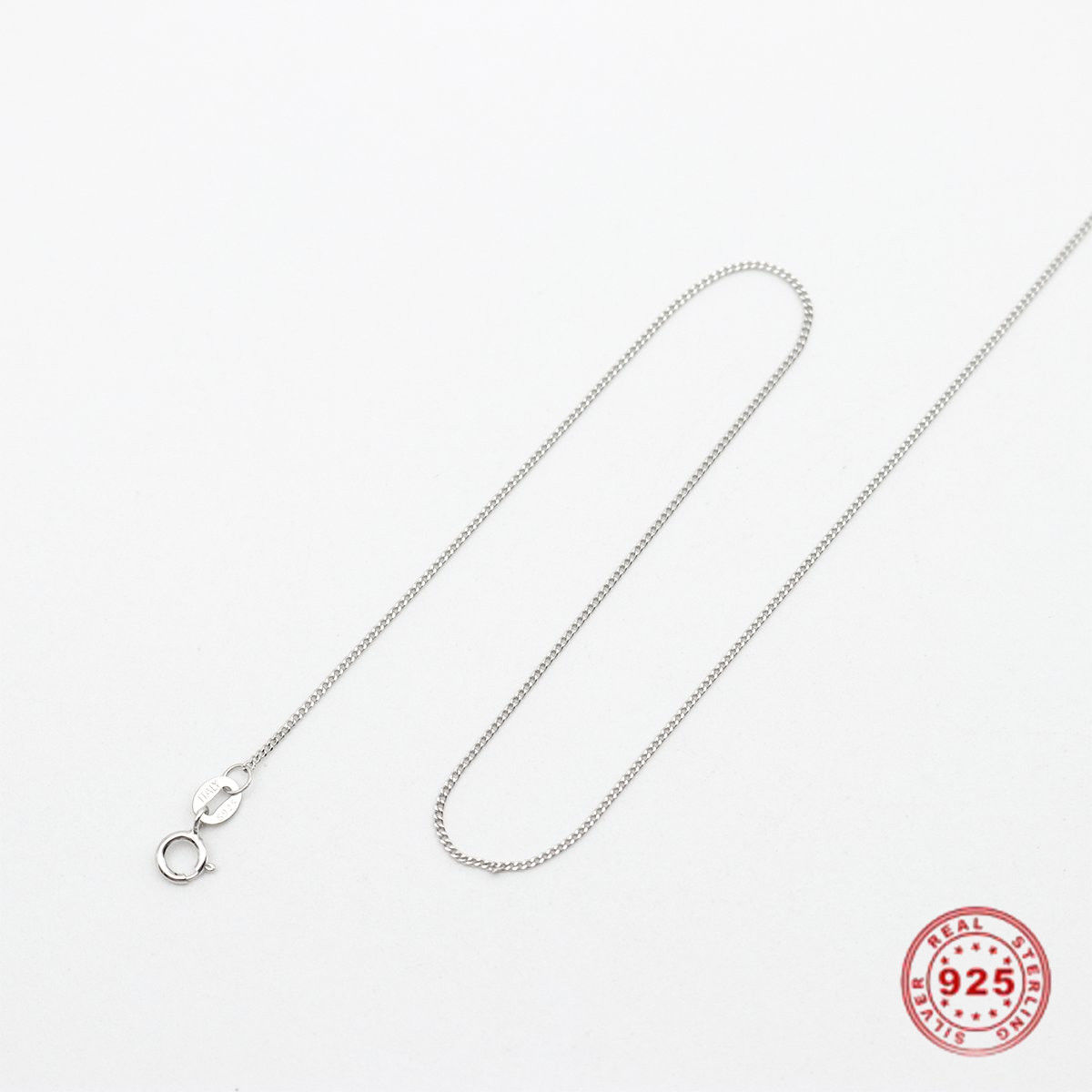 Picture of Sterling Silver Link Curb Chain Necklace Silver 45.7cm(18") long, 1 Piece