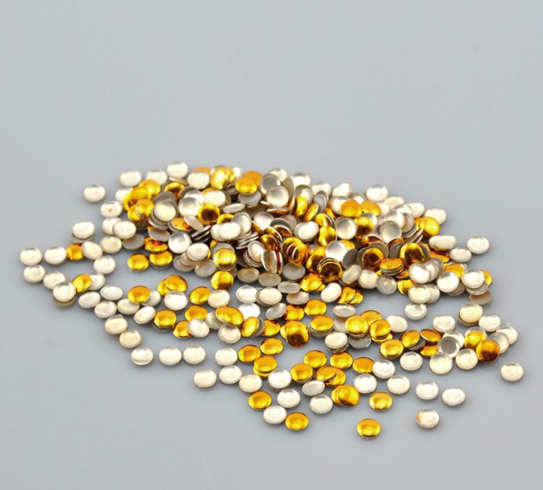 Imagen de Pegatinas de uñas Metálico Aluminio de Ronda,Chapado en Oro 3mm, 1000 Unidades