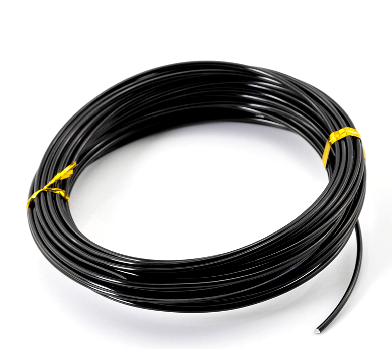 Picture of 1 Roll (Approx 10 M/Roll) Aluminum Wire Jewelry Cord Black 2mm