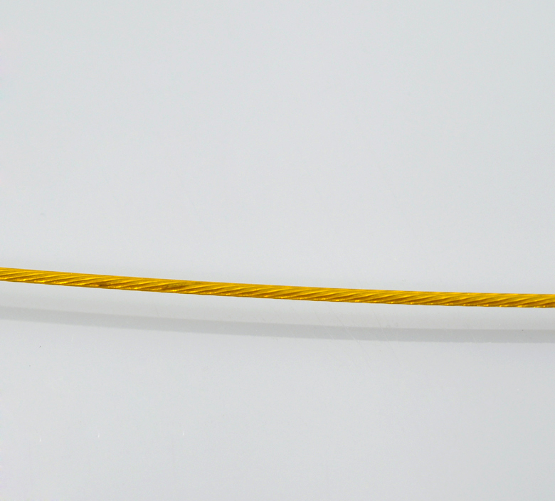 Picture of 1 Roll(Approx 15 M/Roll) Gold Tone Steel Beading Wire 0.8mm 