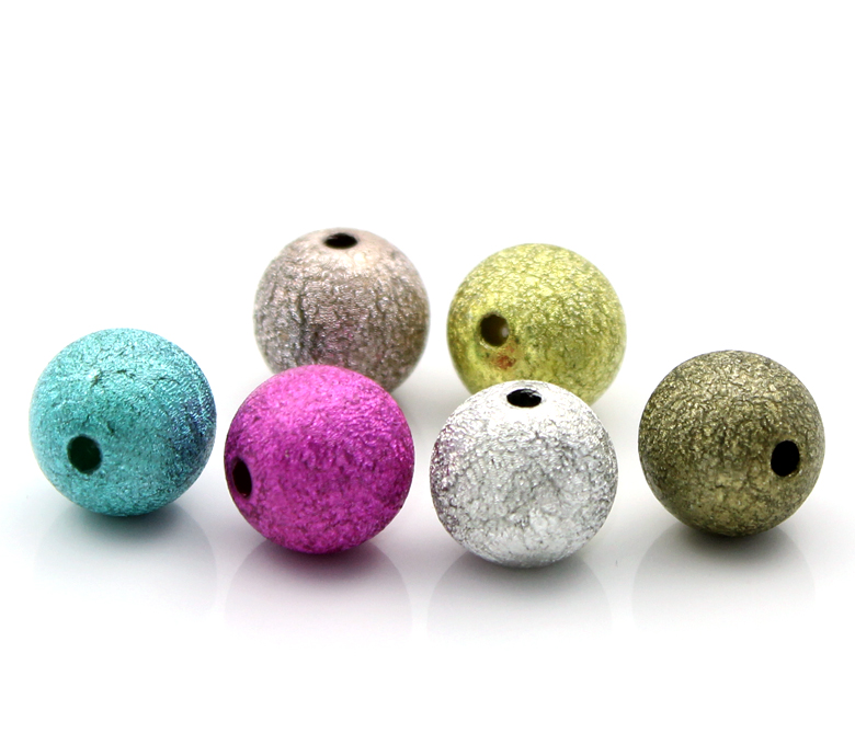 Imagen de Cuentas Chicle Estrella Acrílico de Bola,Al Azar 12mm Diámetro, Agujero: acerca de 2mm, 100 Unidades