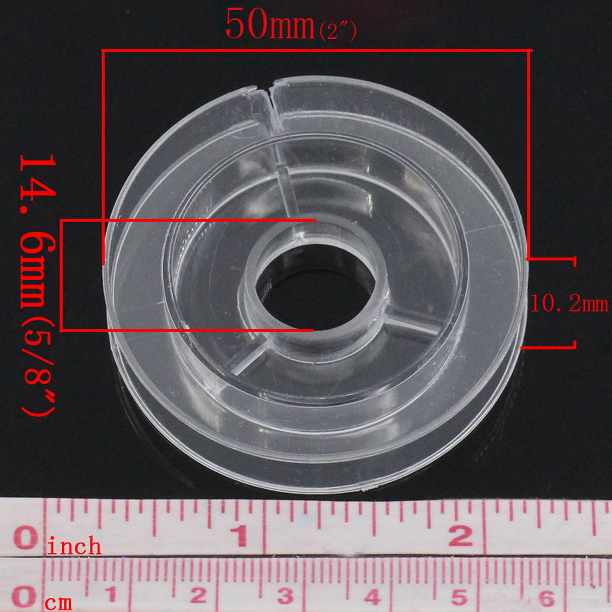 Imagen de Carretes Vacíos Acrílico de Transparente,50.0mm 20 Unidades 