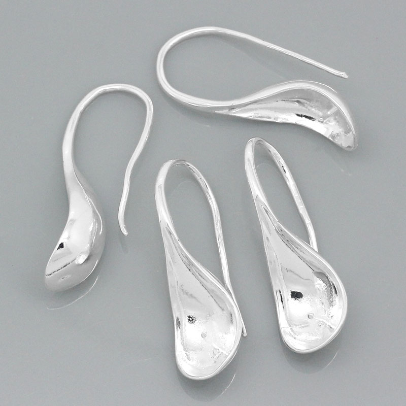 Изображение Швензы с Шариком Ложка Посеребренный 31mm x 11мм, Размер столбца / провода:1mm,10 ШТ