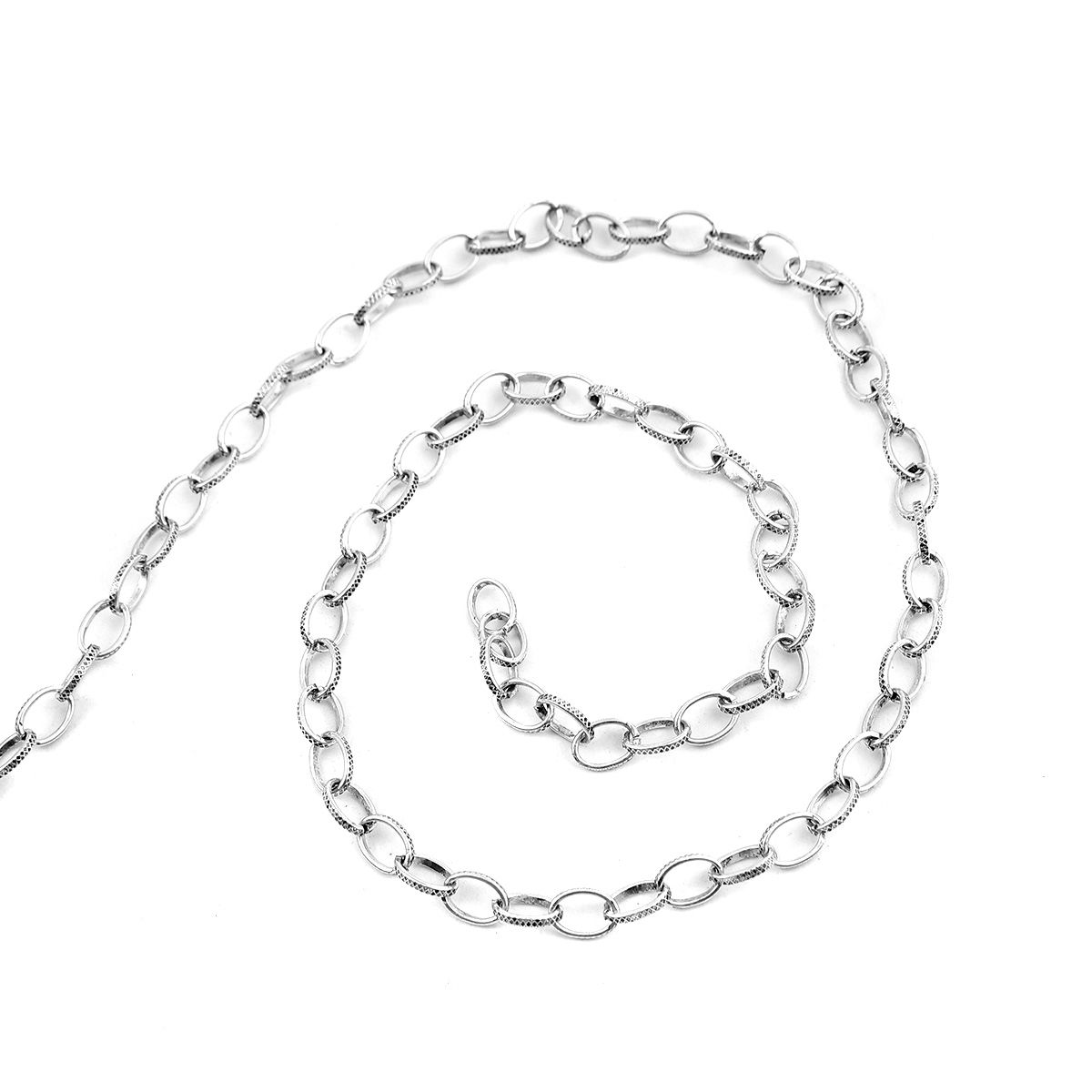 Bild von Eisenlegierung Gliederkette Kette Antiksilber Oval 8mm x 6mm , 10 Meter