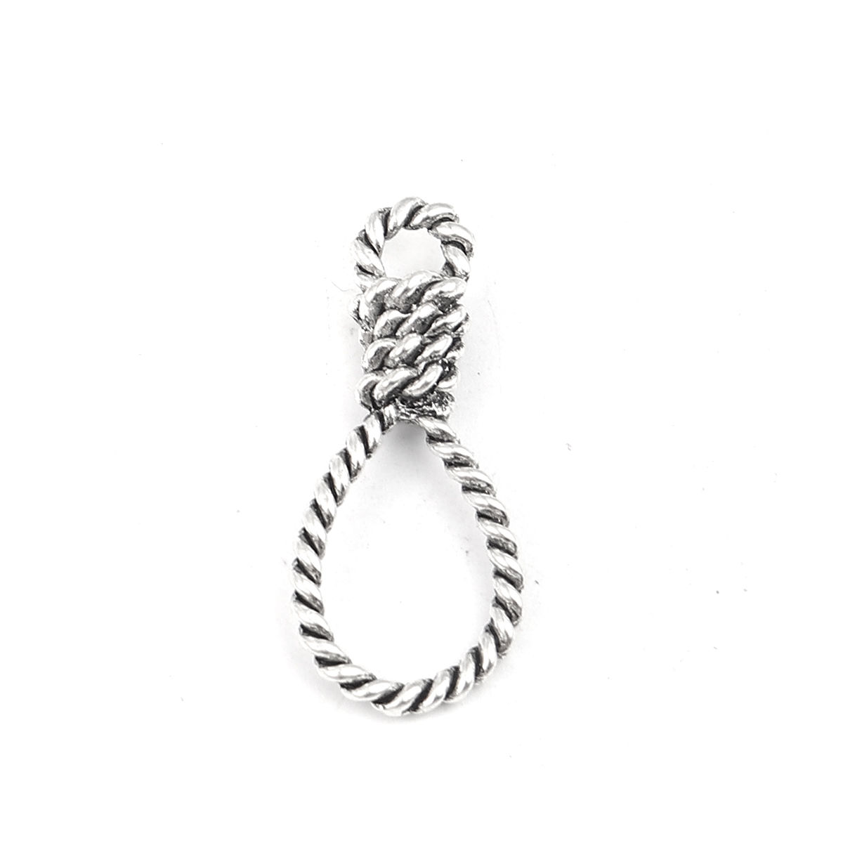 Picture of Zinc Based Alloy Connectors Knot Antique Silver Color 37mm x 16mm, 10 PCs