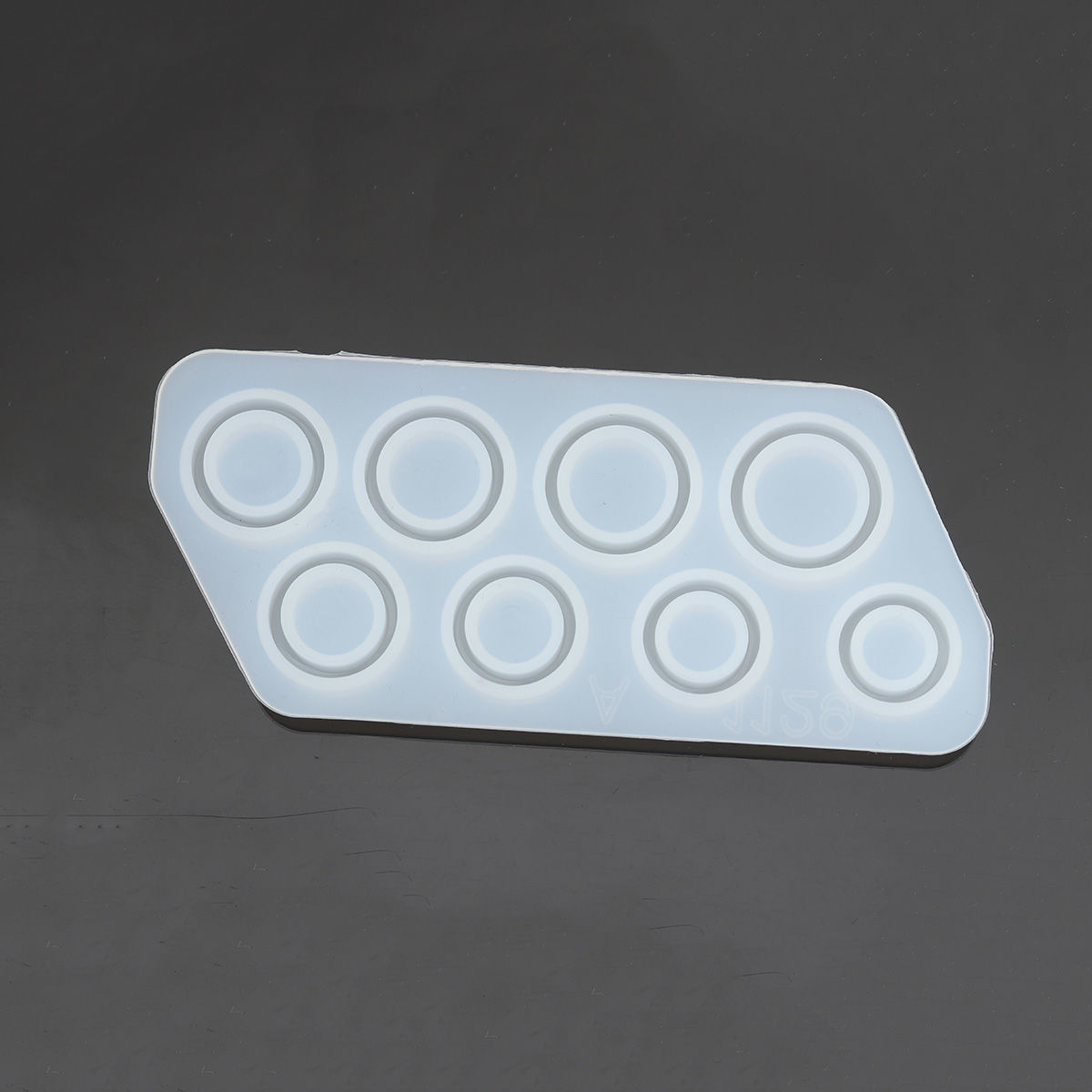 Picture of Silicone Resin Mold For Jewelry Making Finger Ring White Geometric 14.5cm x 6.4cm, 1 Piece