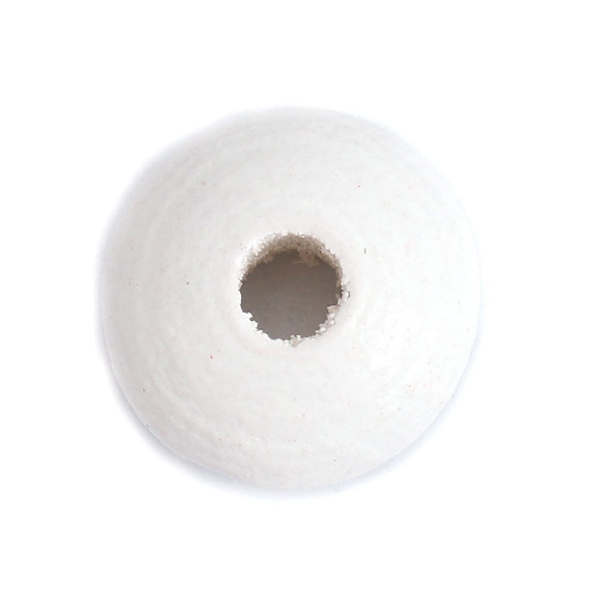 Imagen de Madera Espaciador Cuentas Plano Redondo Blanco Aprox 12mm Dia, Agujero: Aprox 3.3mm, 200 Unidades