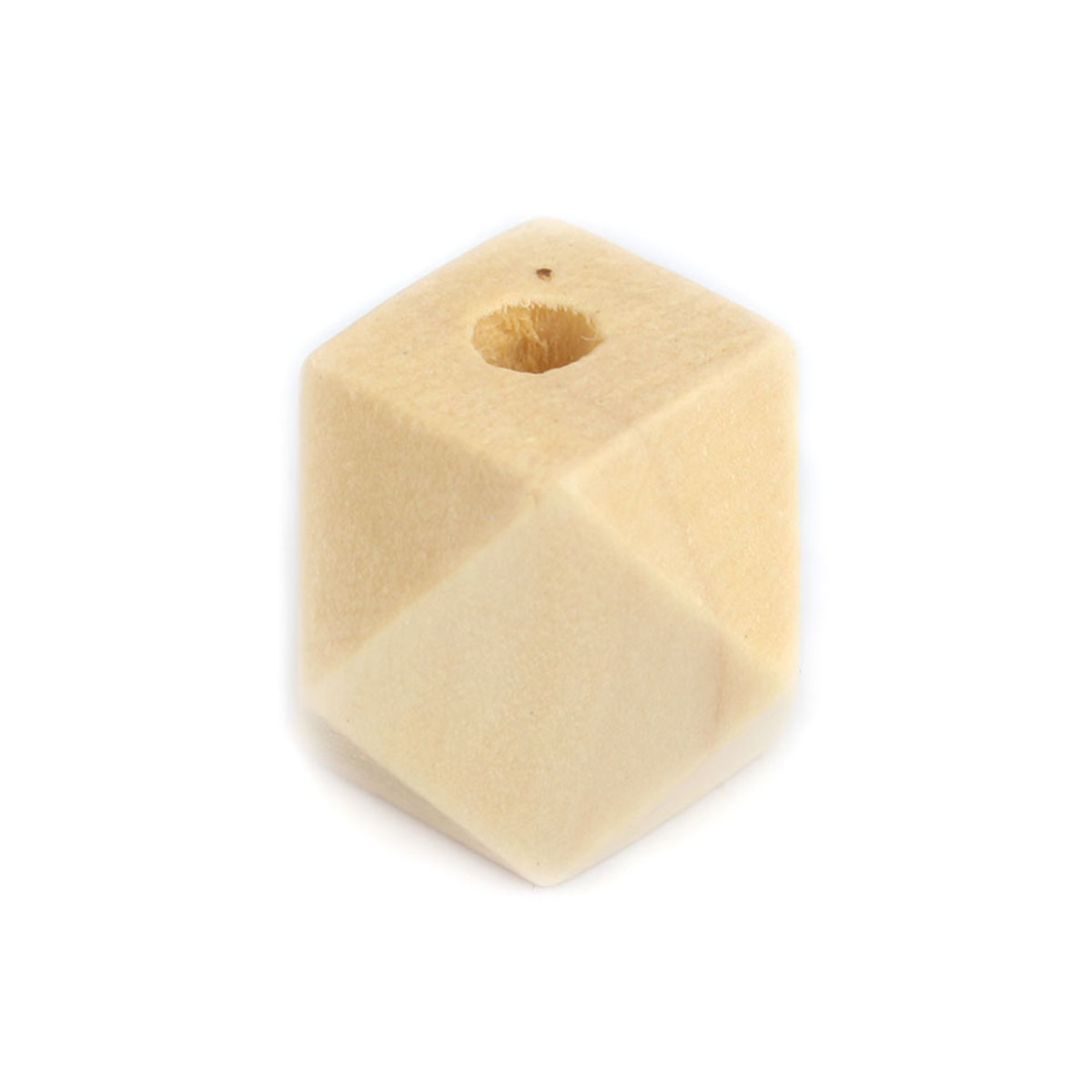 Picture of Wood Spacer Beads Geometric Natural Faceted About 15mm x 15mm, Hole: Approx 3.6mm, 50 PCs