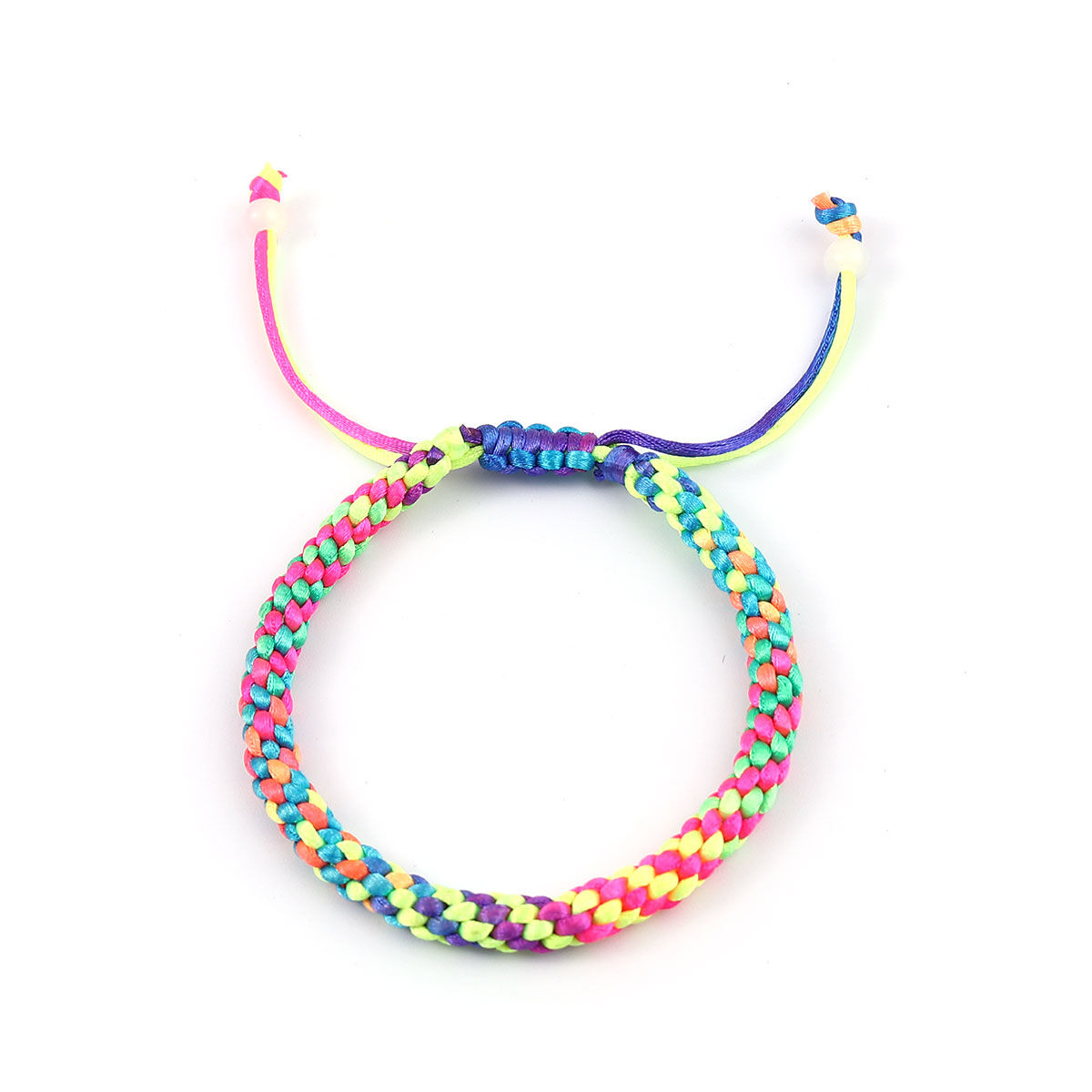 Picture of 1 Piece Polyamide Nylon Braided Bracelets Accessories Findings Multicolor 19cm(7 4/8") long
