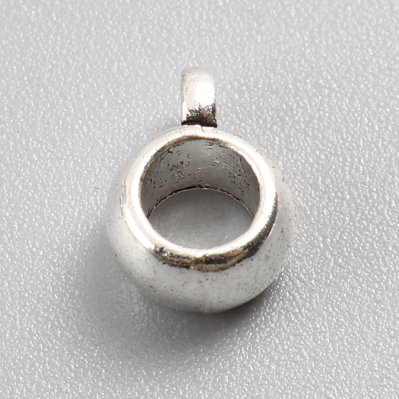 Imagen de Zamak Bails Cuentas Cilíndrico Argentado 9mm x 4mm, 100 Unidades