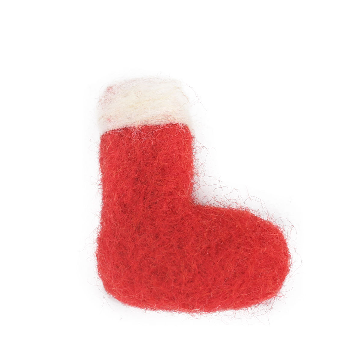 Imagen de Lana Navidad DIY Artesanía Rojo Calcetín 4cm x 3.3cm, 2 Unidades