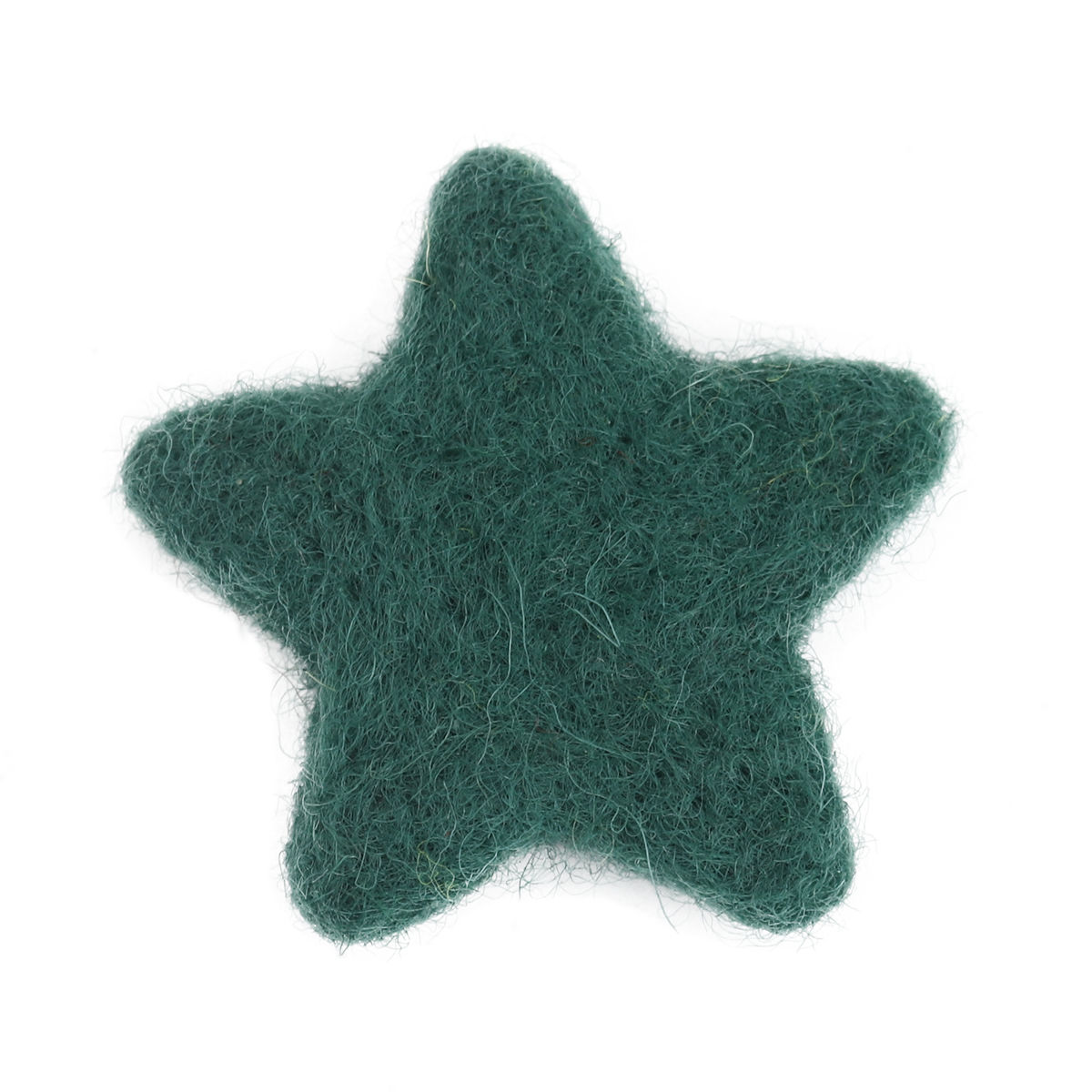 Imagen de Lana DIY Artesanía Verde Oscuro Estrellas de cinco puntos 4cm x 3.7cm, 2 Unidades