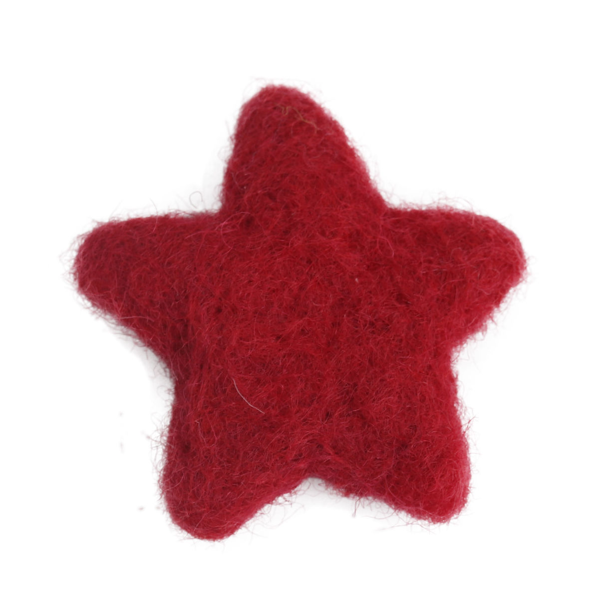 Imagen de Lana DIY Artesanía Rojo oscuro Estrellas de cinco puntos 4cm x 3.7cm, 2 Unidades