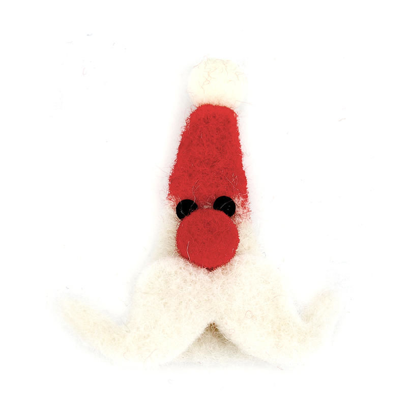 Picture of Wool For DIY & Craft White White Star Smile 6.5cm x 4.5cm, 2 PCs
