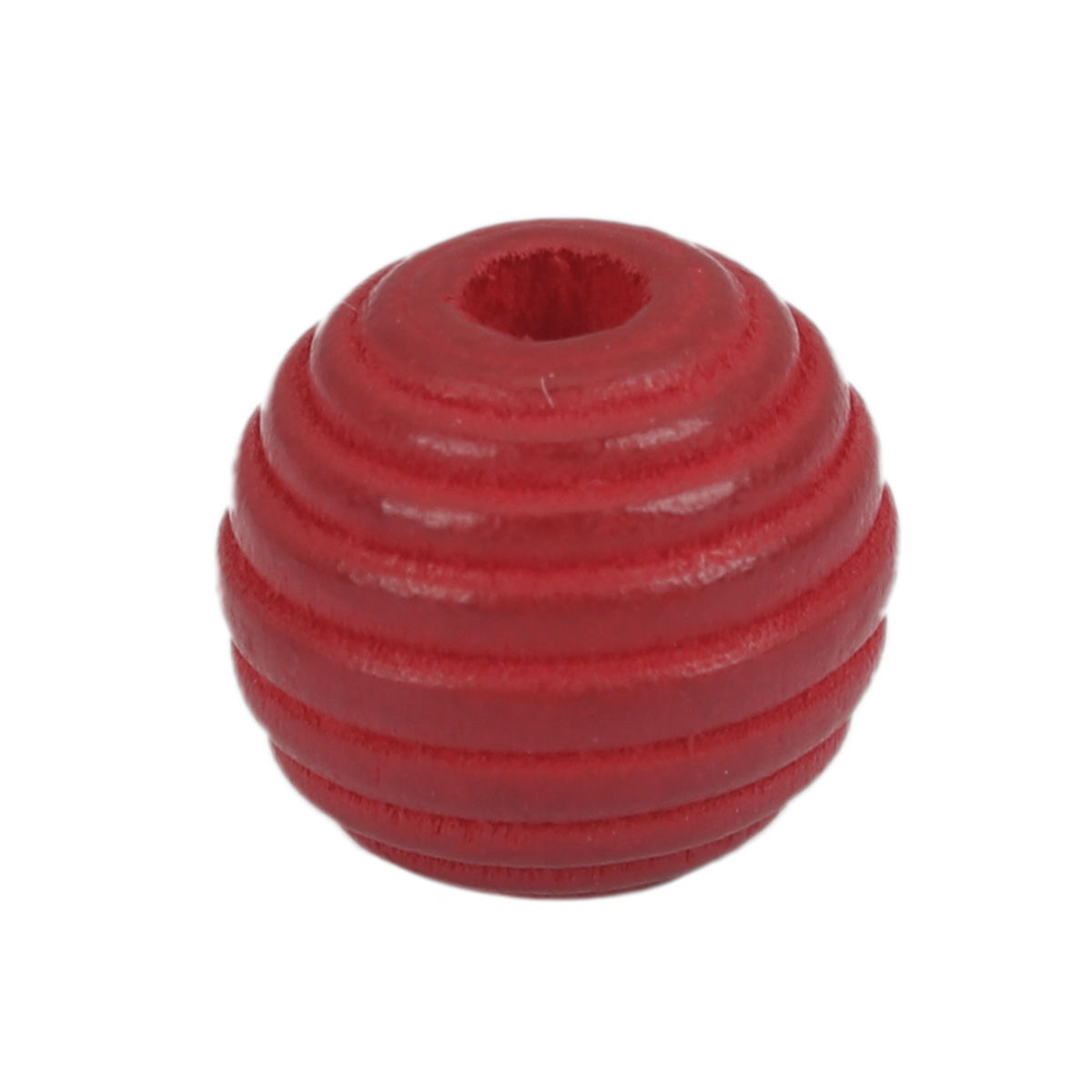 Picture of Natural Wood Spacer Beads Oval Dark Red Stripe About 18mm x 17mm, Hole: Approx 3.7mm, 25 PCs