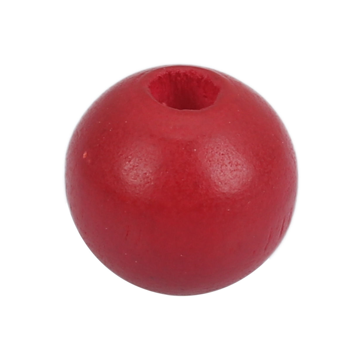 Picture of Natural Wood Spacer Beads Round Dark Red About 10mm Dia., Hole: Approx 3.1mm, 200 PCs