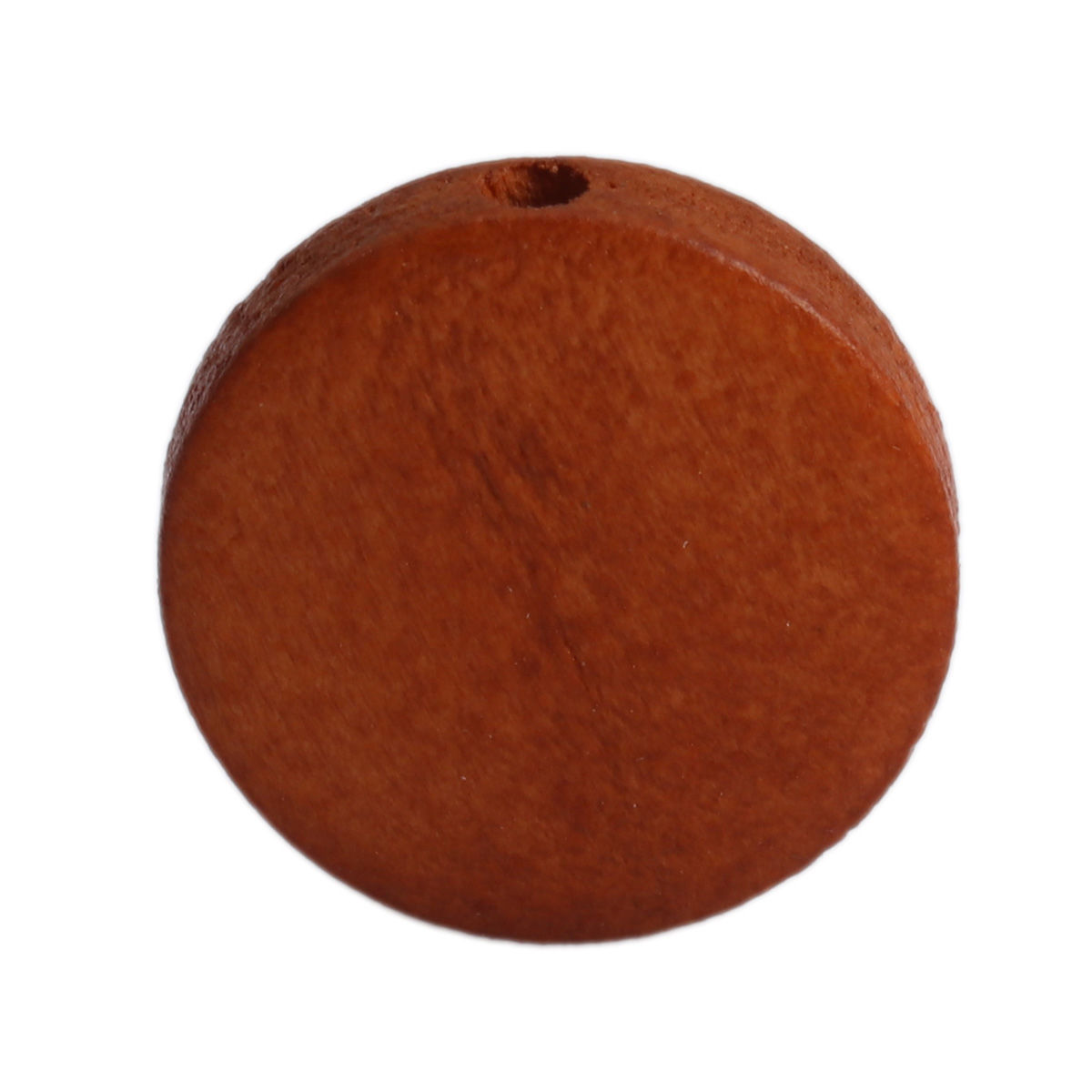 Picture of Natural Wood Spacer Beads Flat Round Brown Yellow About 30mm Dia., Hole: Approx 2.2mm, 25 PCs