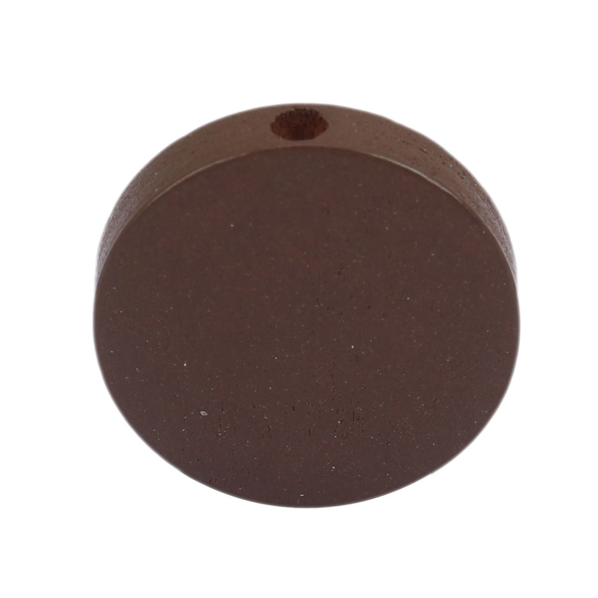 Picture of Natural Wood Spacer Beads Flat Round Dark Coffee About 30mm Dia., Hole: Approx 2.2mm, 25 PCs