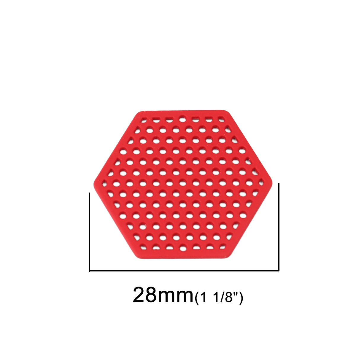 Imagen de Zamak Conectores de Araña Hexágono Rojo 28mm x 25mm, 10 Unidades