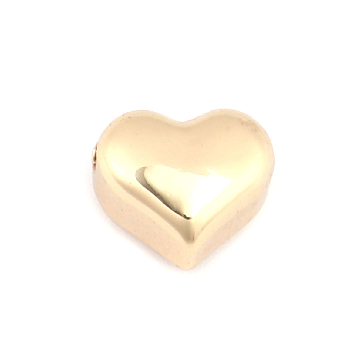 Picture of 304 Stainless Steel Beads For DIY Jewelry Making 18K Real Gold Plated Heart About 11mm x 9mm, Hole: Approx 1.9mm, 2 PCs