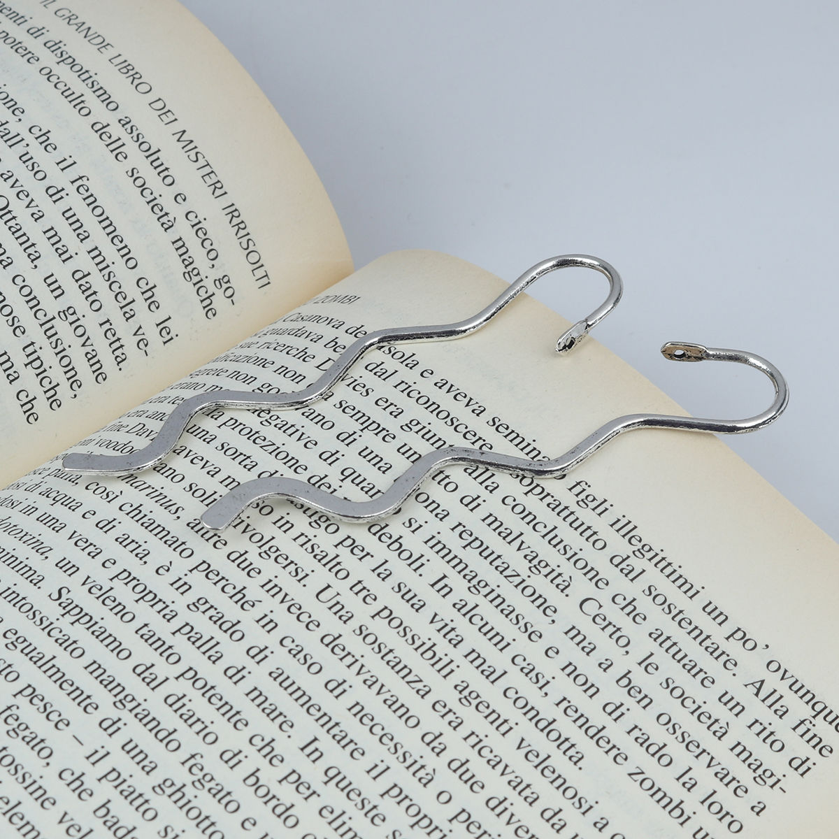 Imagen de Zamak Marcadores de libro Ola Argentado 8.3cm x 1.9cm, 20 Unidades