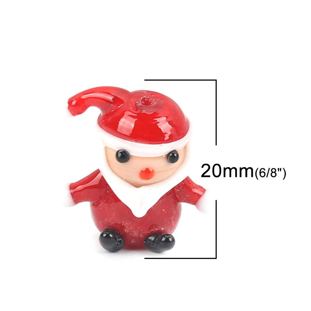 Picture of Lampwork Glass Beads Deer Animal Coffee About 23mm x 13mm, Hole: Approx 1.8mm, 2 PCs