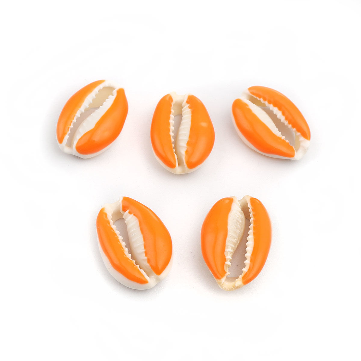 Picture of Natural Shell Loose Beads Conch/ Sea Snail Orange About 25mm x 17mm-18mm x 14mm, 10 PCs