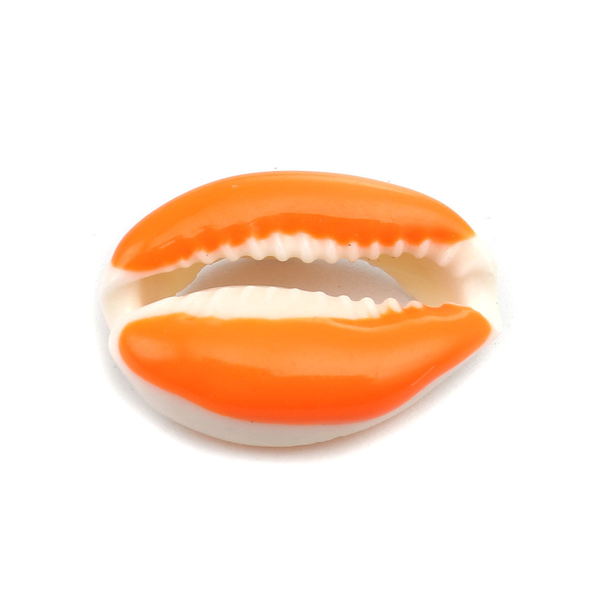 Picture of Natural Shell Loose Beads Conch/ Sea Snail Orange About 25mm x 17mm-18mm x 14mm, 10 PCs