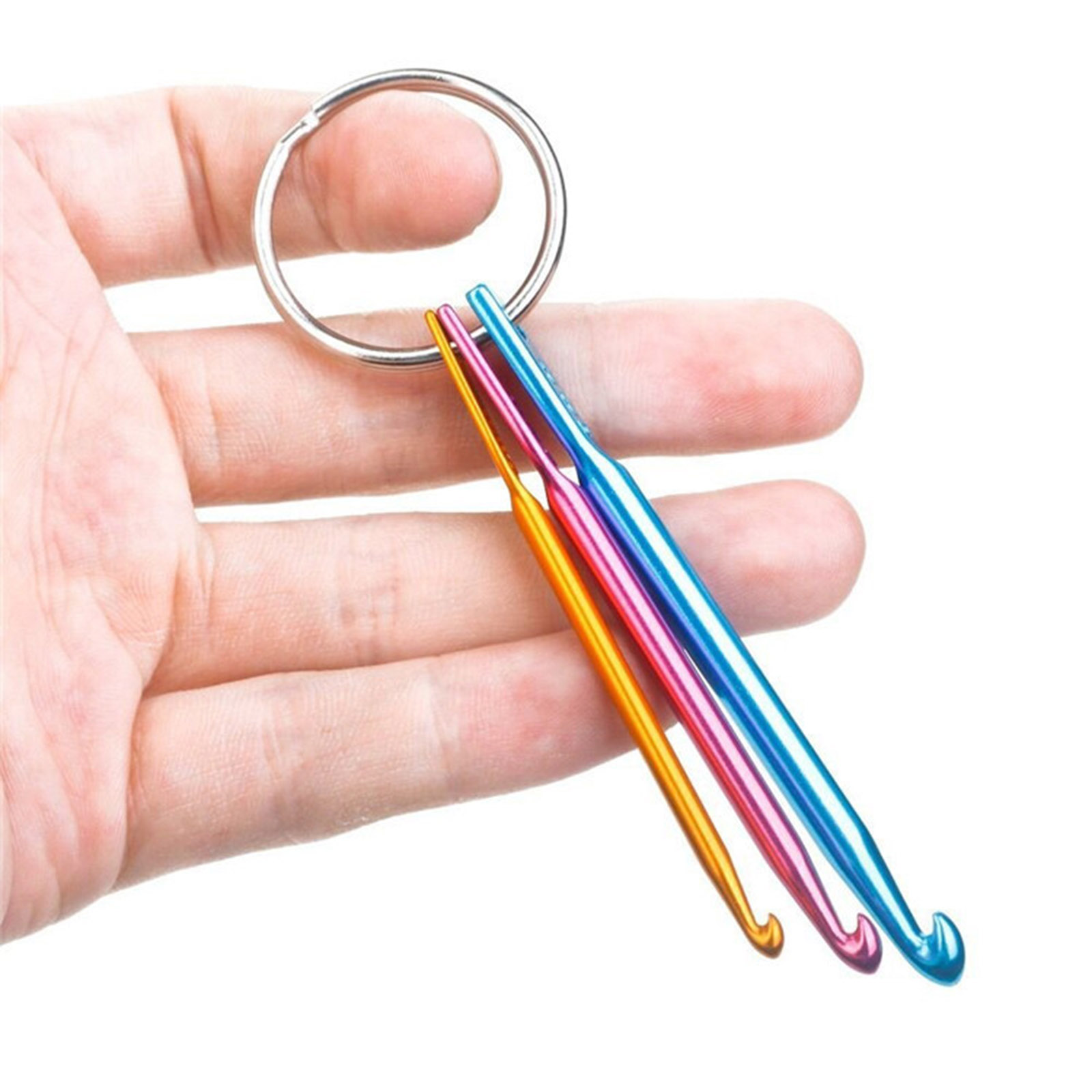 Picture of 3mm - 5mm Aluminum Crochet Hooks Needles Mixed Color 1 Set ( 3 PCs/Set)