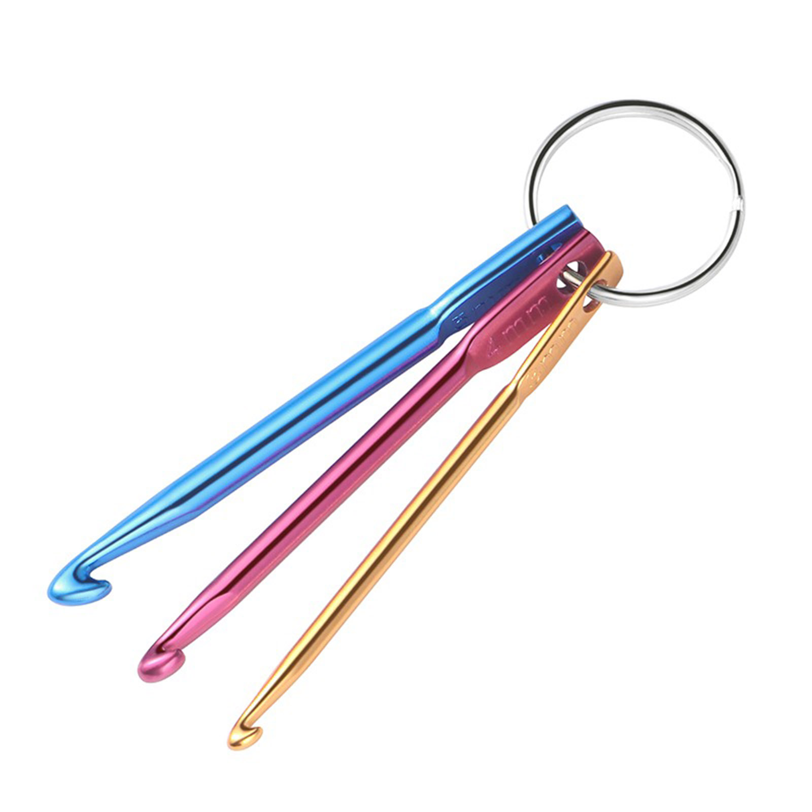 Picture of 3mm - 5mm Aluminum Crochet Hooks Needles Mixed Color 1 Set ( 3 PCs/Set)