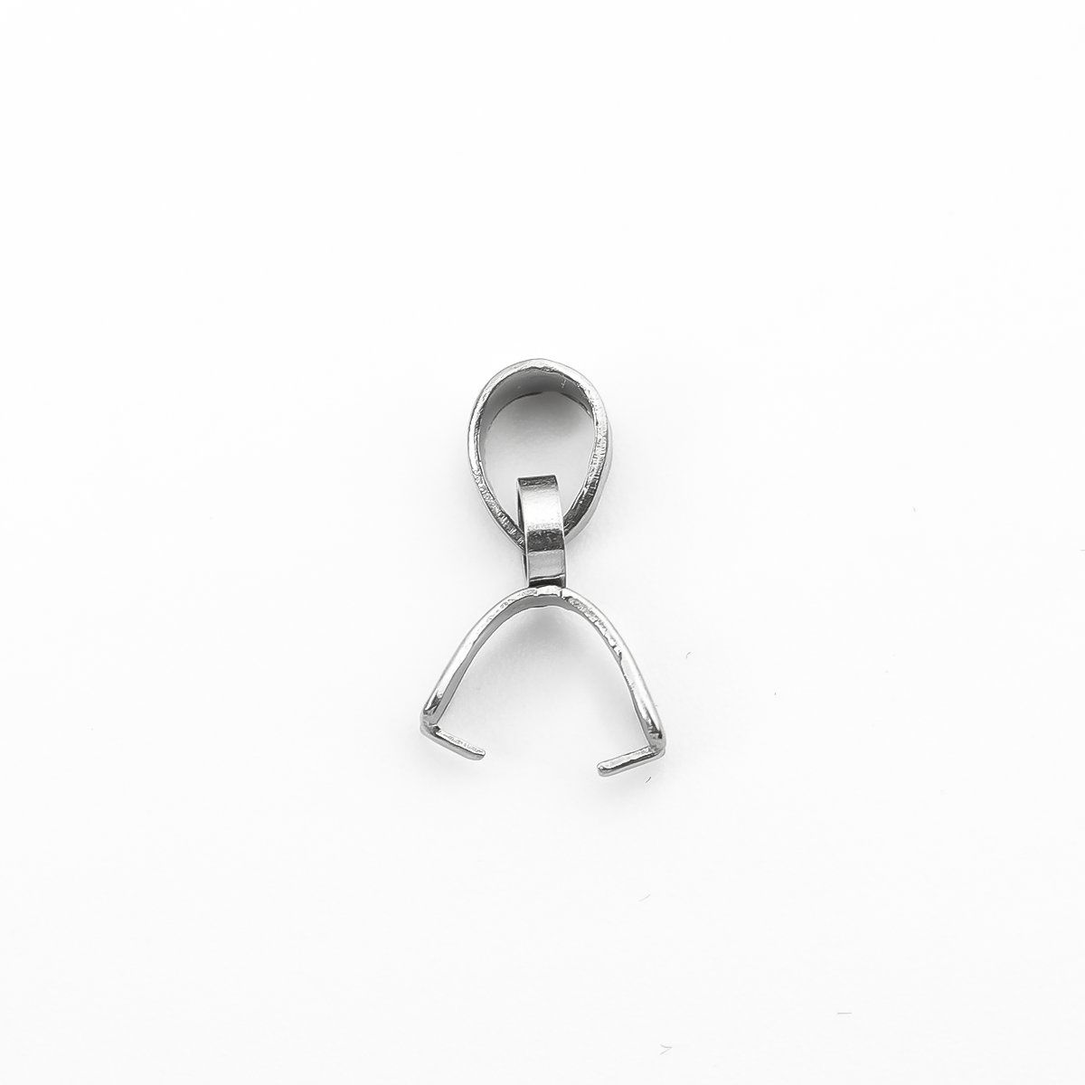 Bild von 304 Edelstahl Collierschlaufe Anhängerschlauf​e Silberfarbe 13mm x 7mm, 10 Stück