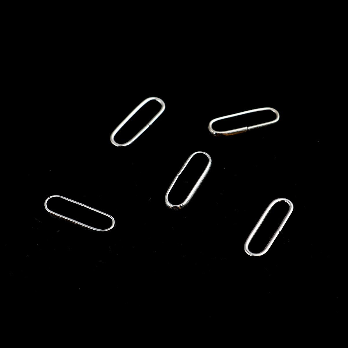 Picture of 50 PCs 10mm x 4mm, 1.6mm(14 gauge) 304 Stainless Steel Open Jump Rings Findings For Jewelry Making Silver Tone Oval