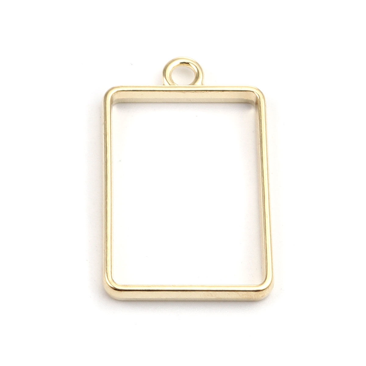 Picture of Zinc Based Alloy Open Back Bezel Pendants For Resin Gold Plated Rectangle Mixed 3.9x2.4cm - 3.4x2cm, 1 Set ( 8 PCs/Set)