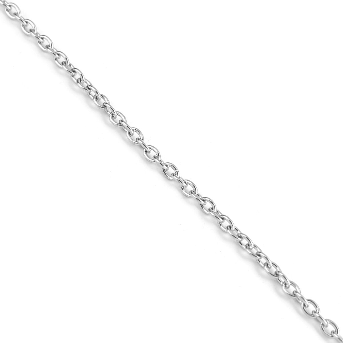 Picture of Stainless Steel Closed Soldered Link Cable Chain Oval Silver Tone 4x3mm, 5 M