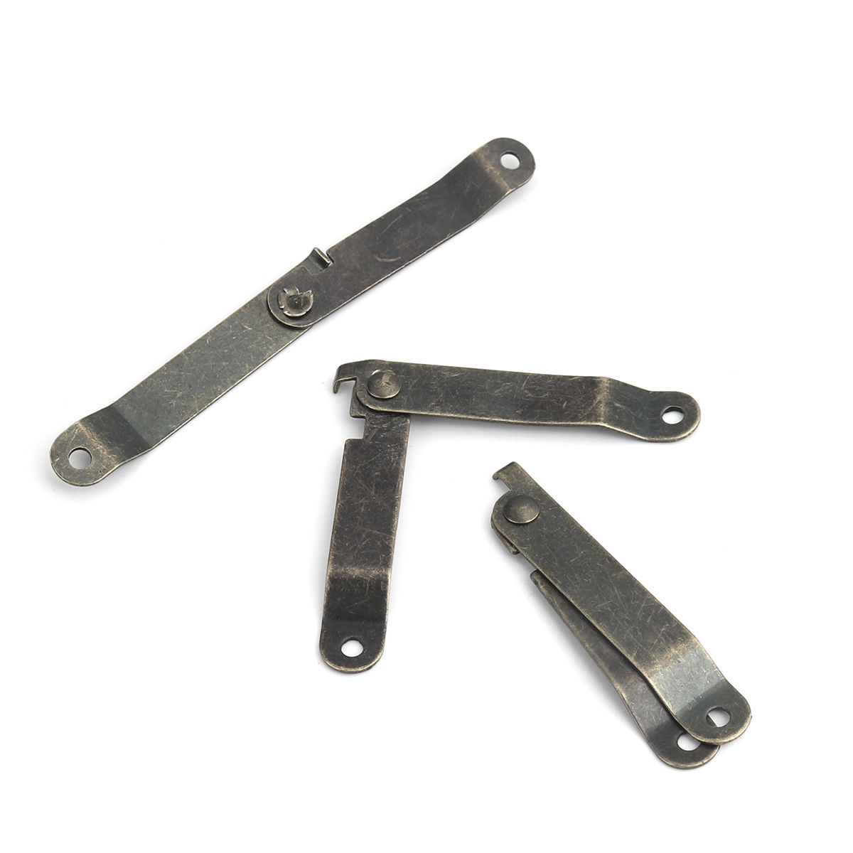 Picture of Iron Based Alloy Cabinet Box Lock Catch Latches Antique Bronze 6.7cm x 1.1cm, 10 PCs