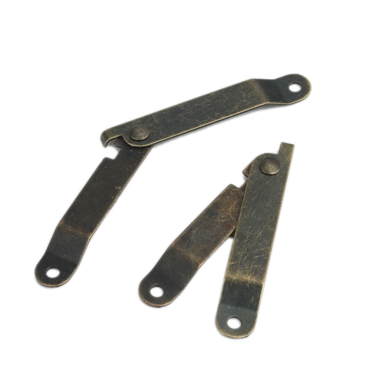 Picture of Iron Based Alloy Cabinet Box Lock Catch Latches Antique Bronze 6.7cm x 1.1cm, 10 PCs